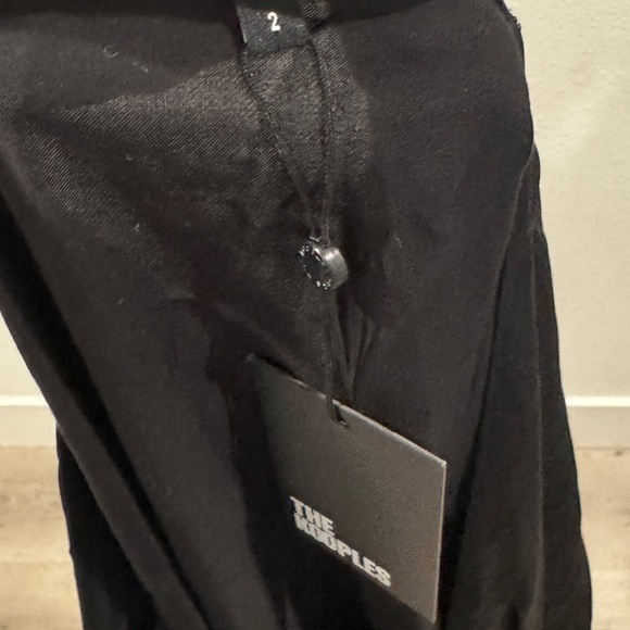 NWT The Kooples Black Long Sleeve V Neckline Maxi Dress Size 2 - Picture 15 of 17